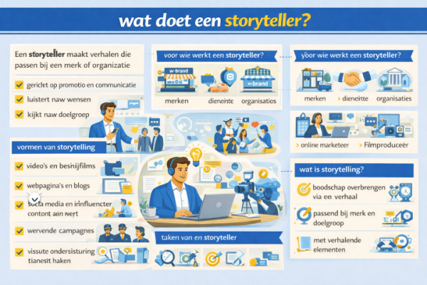 Alles over het beroep storyteller Wat doet een storyteller